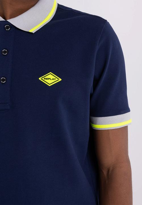 Replay - Stretch piquet - navy blue