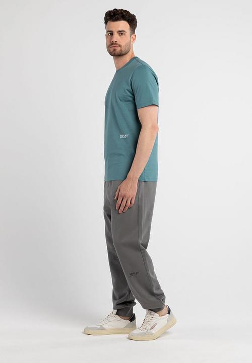 Replay - Piece dyed organic cotton jersey - powder blue