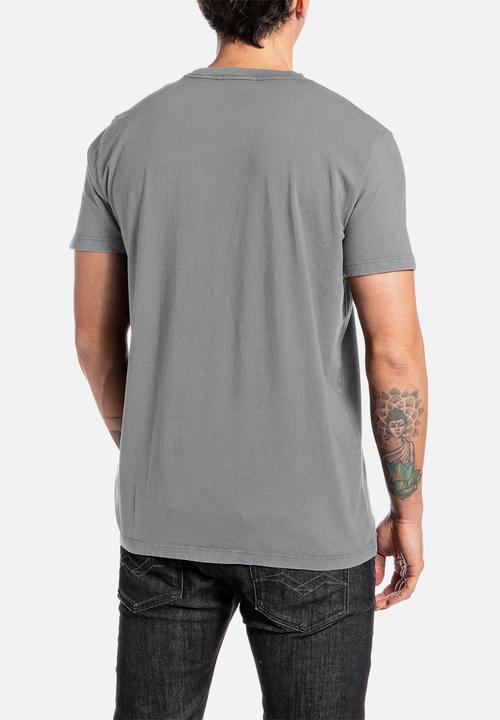 Replay - G. dyed organic cotton jersey - iron grey