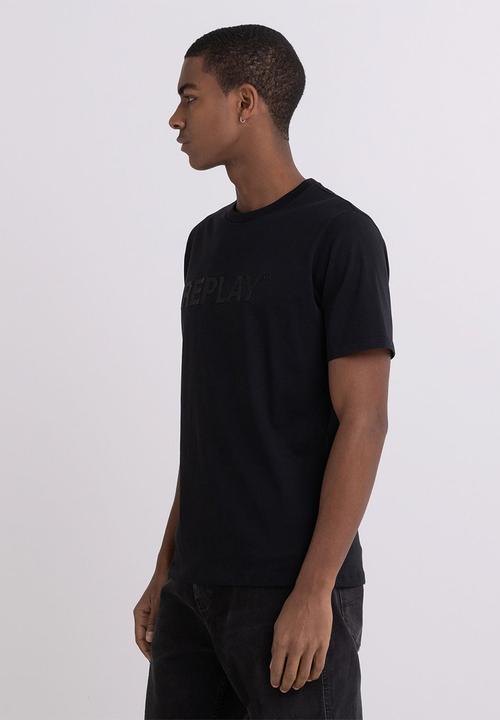 Replay - Piece dyed organic cotton jersey - black