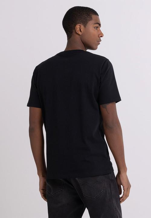 Replay - Piece dyed organic cotton jersey - black