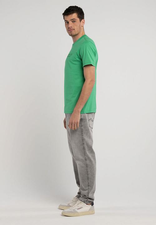Replay - Piece dyed organic cotton jersey - real green