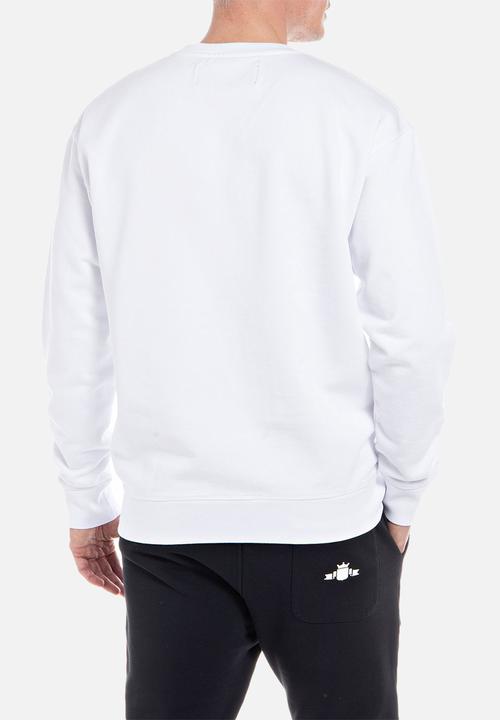 Replay - Piece dyed cotton fleece - white