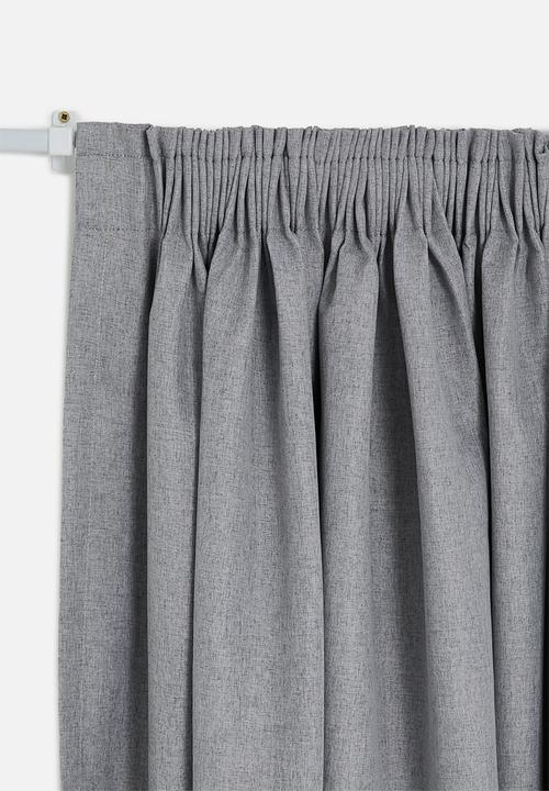 Design Collection - Blockout taped curtain - light grey