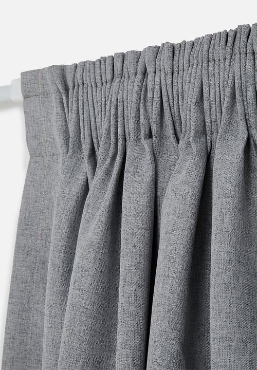 Design Collection - Blockout taped curtain - light grey