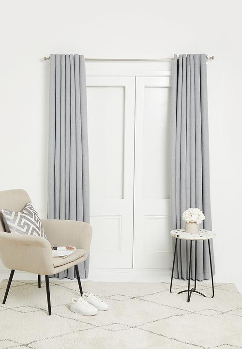 Design Collection - Blockout eyelet curtain - light grey