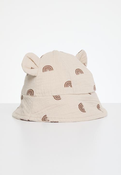Pop Candy - Rainbow print sunhat - beige