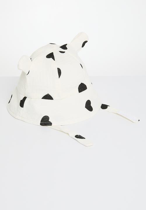 Pop Candy - Heart print sunhat - white 