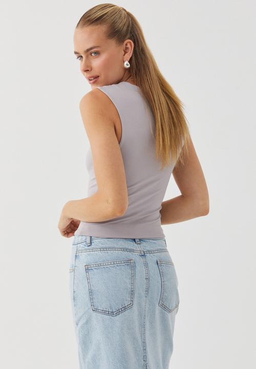 Supré  - Luxe Scoop Neck Tank - Blue Stone