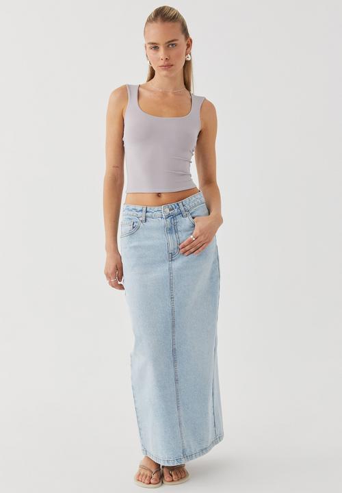 Supré  - Luxe Scoop Neck Tank - Blue Stone