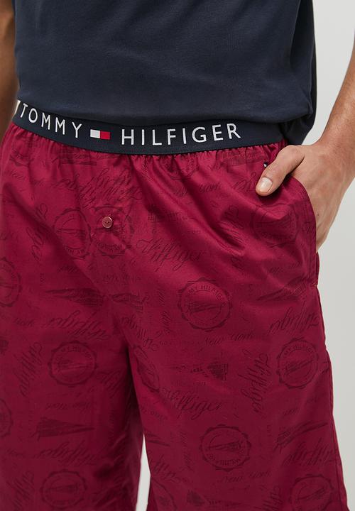 Tommy Hilfiger - Short sleeve tee short & slipper set - desert sky/screened print rouge