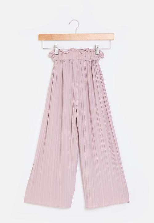 Pop Candy - Girls drawstring wide leg pants - pink