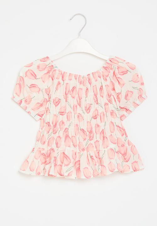 Pop Candy - Puff sleeve top - pink