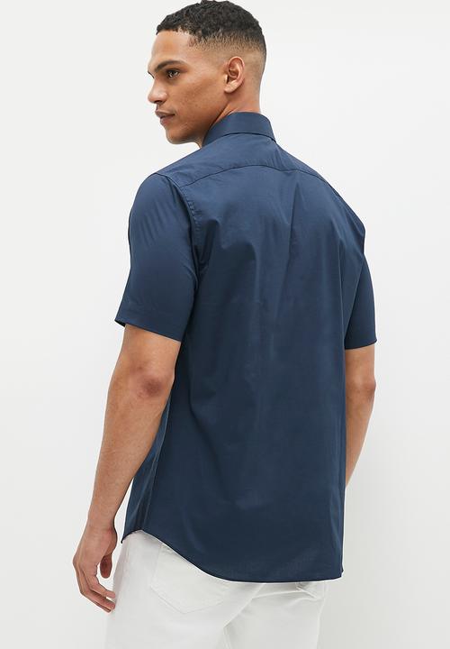 Tommy Hilfiger - Cl stretch solid pop rf sht short sleeve - navy 