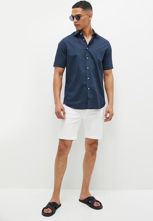Tommy Hilfiger - Cl stretch solid pop rf sht short sleeve - navy 