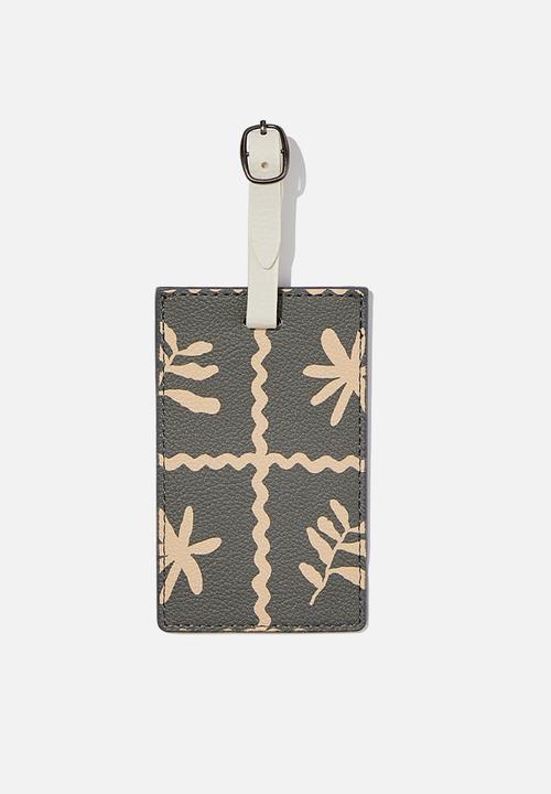 Typo - Off the grid luggage Tag - ric rac tile & welsh slate