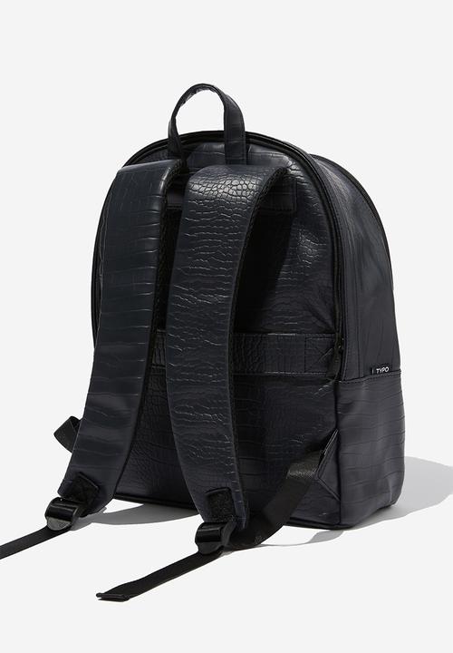 Typo - Off the grid travel backpack - black textured
