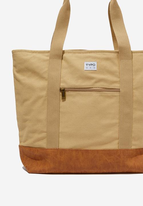 Typo - Explorer cooler tote - sand & mid tan
