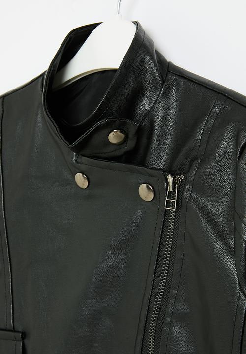 Pop Candy - Faux leather jacket - black