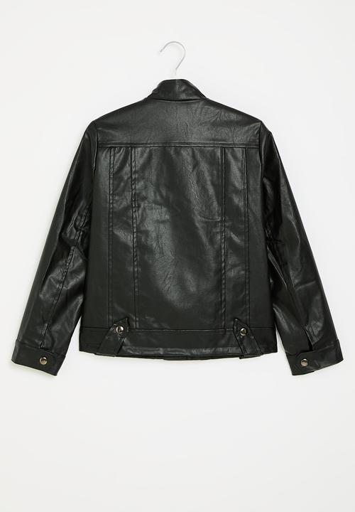 Pop Candy - Faux leather jacket - black