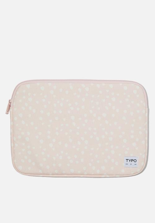 Typo - Take me away 13 inch laptop case - spots/ballet blush