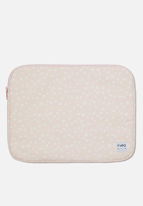 Typo - Take me away 15 inch laptop case - spots/ballet blush