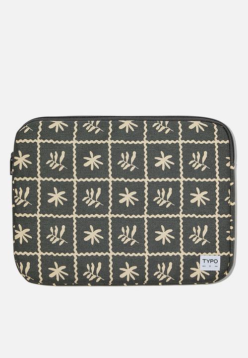 Typo - Take me away 15 inch laptop case - ric rac tile/welsh slate