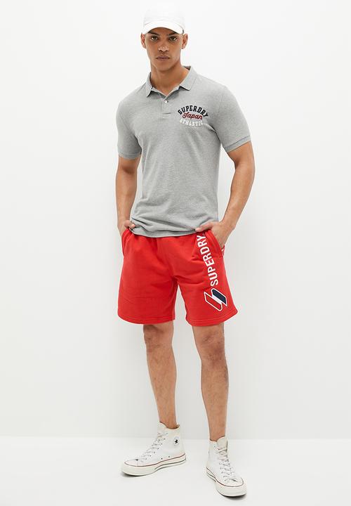 Superdry. - Code sl applique sweatshorts - risk red