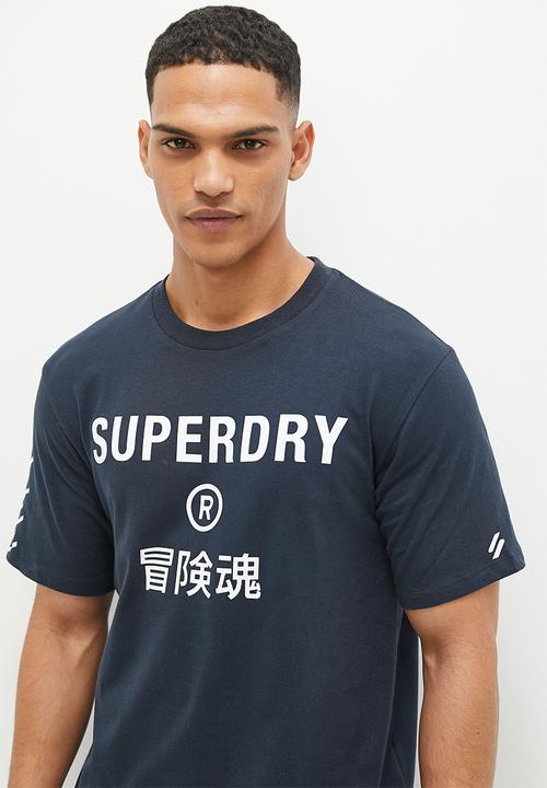 Superdry. - Code core sport tee - eclipse navy