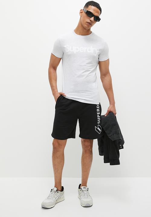 Superdry. - Code sl applique sweatshorts - black
