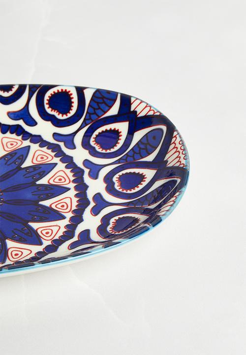 Sixth Floor - Ethnic plate oval - navy