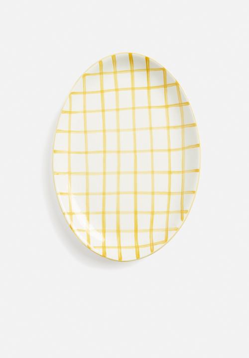 Urchin Art - Criss long platter - Mustard