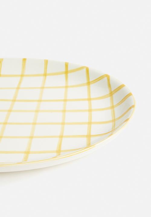 Urchin Art - Criss long platter - Mustard