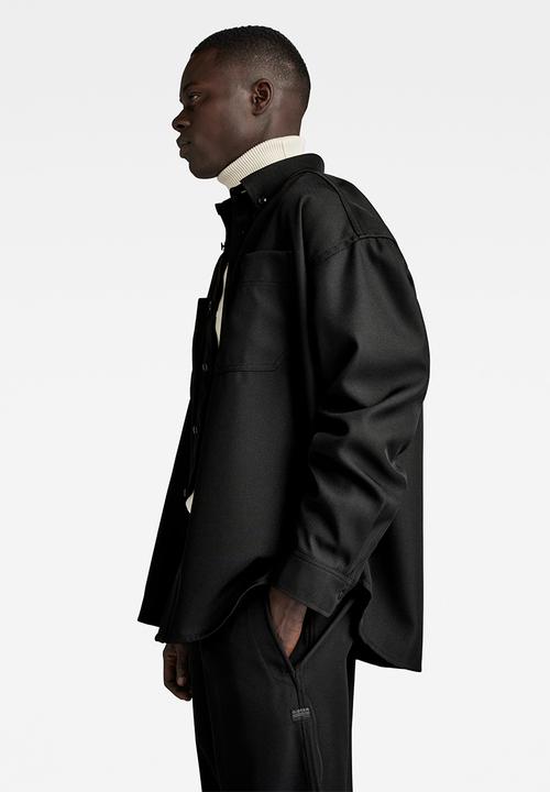 G-STAR - Tp Button Down Oversized Shirt l\s Sergeant twill r - dk black