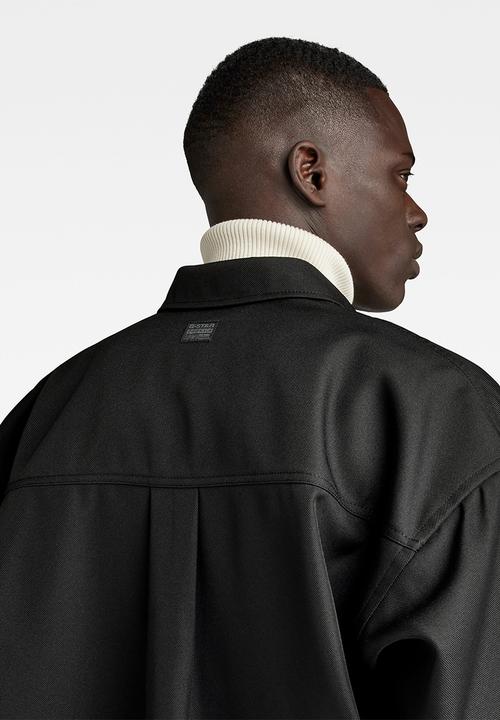 G-STAR - Tp Button Down Oversized Shirt l\s Sergeant twill r - dk black