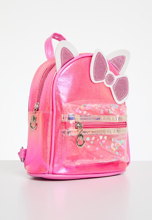 Pop Candy - Bowknot metallic backpack - pink