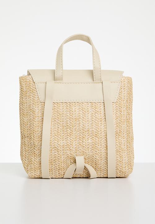 Pop Candy - Straw backpack - beige
