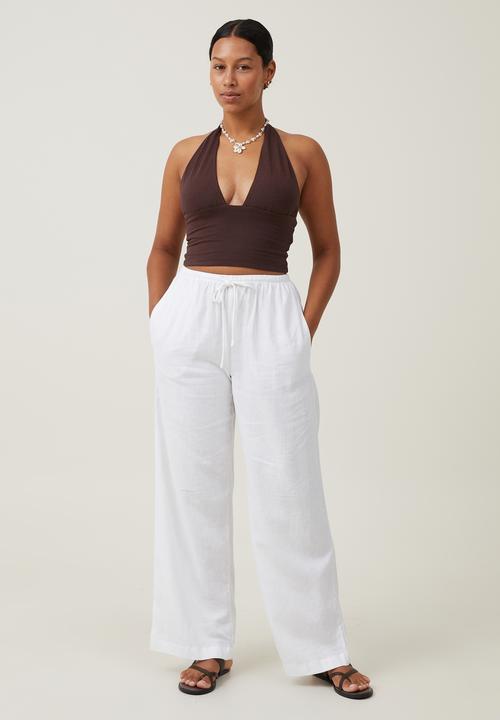 Cotton On - Jessica V Neck Halter Top - Dark Oak