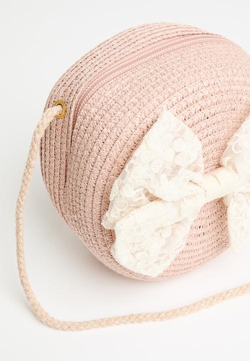 Pop Candy - Straw hat and bag set - pink