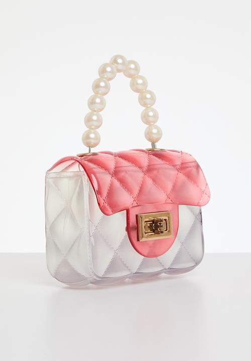 Pop Candy - Quilted hand bag - pink & blue