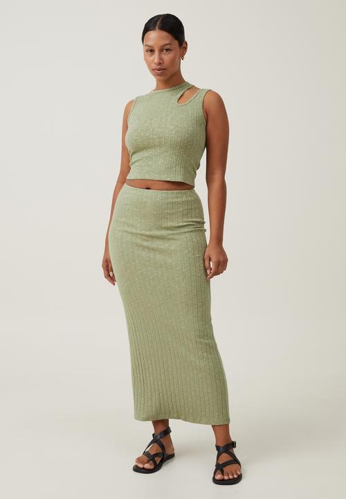 Cotton On - Aria Maxi Skirt - Cool Khaki