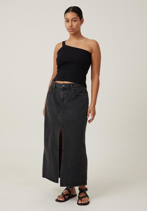 Cotton On - The 91 One Shoulder Tank - Black