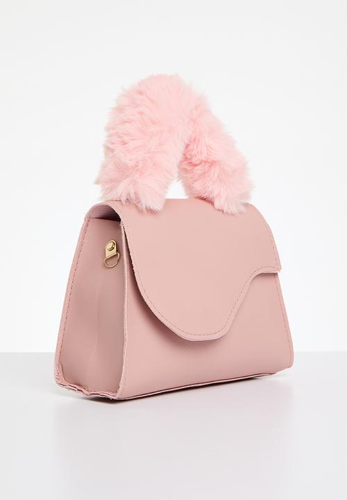 Pop Candy - Fur handle handbag - pink