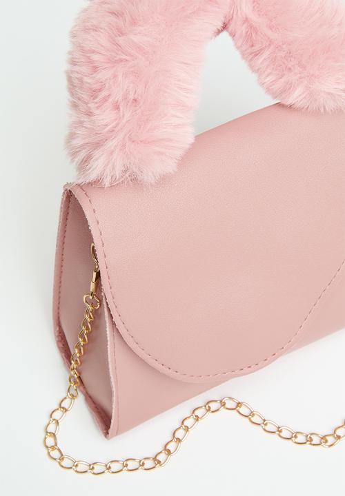 Pop Candy - Fur handle handbag - pink