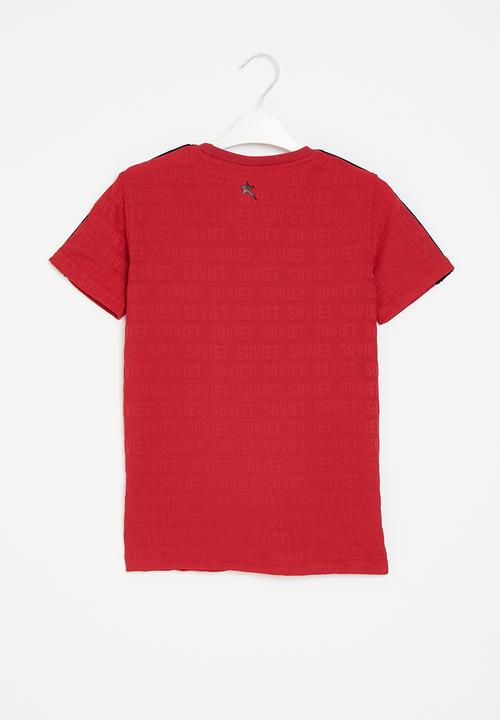 SOVIET - Boys fashion tee - red