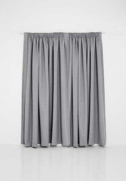 Design Collection - Blockout taped curtain - light grey