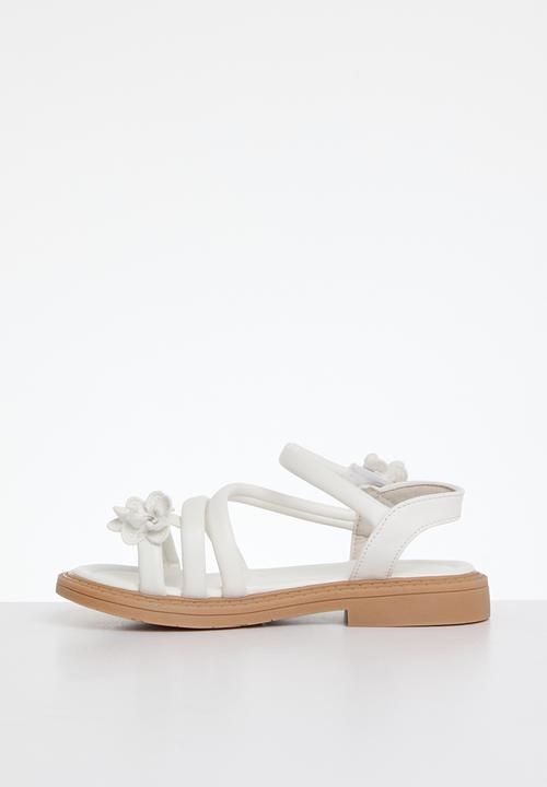 Pop Candy - Floral open toe sandals - white