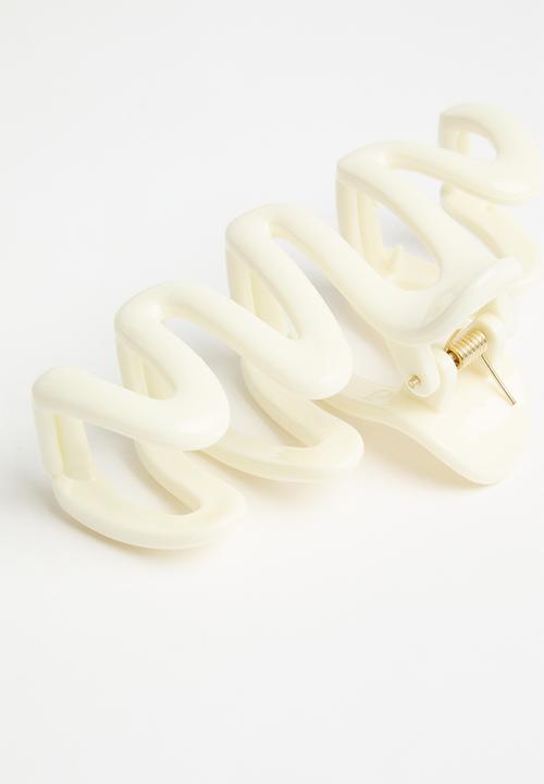 Pop Candy - Wavy hair clip - white