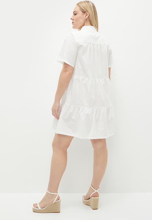 Cotton On - Plus Noah Mini Shirt Dress - White