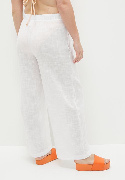 Cotton On - Plus Relaxed Beach Pant - White